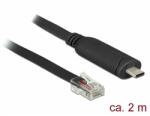 Delock Adapter USB 2.0 C-típusú apa > 1 x soros RS-232 RJ45 apa 2, 0 m (63912)