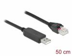 Delock Soros kapcsolati kábel FTDI chipszettel, USB 2.0 A-típusú apa - RS-232 RJ45 apa, 50 cm hosszú (64159)