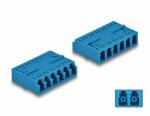 Delock Optikai szál kapcsolat HD LC Hexaplex anya - LC Hexaplex anya kék (87926)