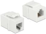 Delock Keystone modul RJ12 anya > RJ12 anya CAT. 3 fehér (86380) - dellaprint