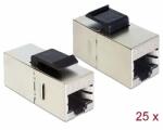 Delock Keystone modul, RJ45-aljzat > RJ45-aljzat, Cat. 5e kisméretű 25 db. -os (86628)