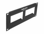 Delock Easy 45 10 patch panel kivágás 2 x 90, 5 x 45, 2 mm, 2U, fekete (81379)
