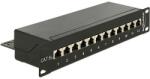 Delock 10 Patch Panel 12 portos Cat. 6A fekete színű (43310)