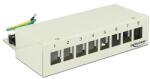 Delock Keystone Desktop Patch Panel 8 Port grey (43336)