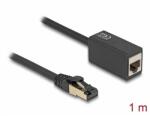 Delock hálózati hosszabbítókábel RJ45 csatlakozó az RJ45 jackhez Cat. 8.1 S/FTP 1 m fekete (87105) - dellaprint