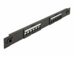 Delock 19 Keystone Patch Panel 12 portos eszközmentes (66821)