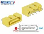 Delock Csatlakozó SATA 6 Gb/s apa 8 tűs táp (89886)