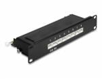 Delock 10 patch panel 8 porttal Cat. 6A 1U fekete (66872)
