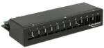 Delock Keystone Desktop Patch Panel 12 Port black (43339) - dellaprint