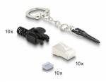 Delock RJ45 Moduláris dugó Cat. 6A zárható 10 db szett (66988) - dellaprint