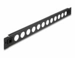 Delock 19 D-típusú patch panel 12 porttal eszköz nélkül szerelhető fekete (66900)