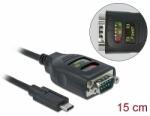 Delock Átalakító USB Type-C 1 x Soros RS-232 DB9 15 kV ESD védelemmel (64038)