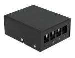Delock Fekete 4 portos Keystone próbapanel (43409) - dellaprint
