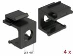 Delock Keystone fekete borító 8 mm-es lyukkal, 4 db. (86403)