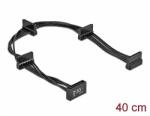 Delock SATA-tápkábel 15 tűs csatlakozódugóval > 4 x 15 tűs SATA-csatlakozóhüvely, 40 cm, fekete (60395)