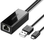 UGREEN külső micro USB 100Mbps hálózati adapter Chromecasthoz 1m fekete (30985)