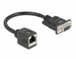 Delock Soros adapter a kábelhosszabbításhoz a DB9-es anya csatlakozó RJ45 anya csatlakozó (64122)
