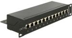 Delock 10 Patch Panel 12 portos Cat. 6 fekete (43297)