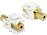 Delock Keystone Module stereo jack anya 3.5 mm 4 pin > stereo jack anya 3.5 mm 4 pin, aranyozott, fe (86363) - dellaprint