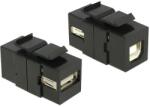 Delock Keystone modul 2db USB " A" aljzattal (86370)