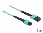 Delock Optikai szálkábel MPO anya - MPO anya12 szál, poláris B, multi módú OM4, 50/125 m, 2 m hossz (86957)