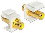Delock Keystone modul RCA anya > RCA anya, aranyozott csatlakozó, sárga (86309) - dellaprint