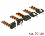 Delock 15 pin-es SATA kábel bemeneti zár funkcióval > 15 pin-es SATA tápcsatlakozó kimeneti 2 x egye (60149) - dellaprint