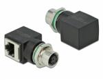 Delock Hálózati adapter M12 4 tűs D-kódolt anya - RJ45 anya (66312)