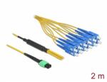 Delock Optikai szálkábel MPO anya - 12 x SC Simplex apa, egyszerű módozat, 9/125 m, 2 m hosszú (84871)