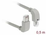 Delock Hálózati kábel RJ45 Cat. 6 S/FTP felfelé néző / lefelé néző 0, 5 m (85861)