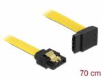 Delock SATA 6 Gb/s kábel egyenes - fölfelé 90 fok 70 cm sárga (82812) - dellaprint