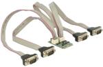 Delock Module MiniPCIe I/O PCIe full size 4 x Serial RS-232 with Voltage supply (95244)