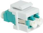 LogiLink Keystone Coupler Fibre LC-Duplex Multimode, aqua (NK0031)
