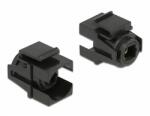 Delock Keystone modul, TOSLINK-csatlakozóhüvely > TOSLINK-csatlakozóhüvely fekete (86868) - dellaprint