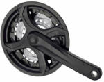 Suntour hajtómű mtb alu 22/32/42t 175m prowheel tc-cm01, fekete, láncvédővel tengelyhossz: 120 mm