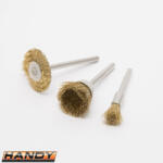 HANDY 10125-12 mini réz drótkefe készlet egyenes csiszolóhoz, Ø 3.1 mm (3 darabos) (10125-12)