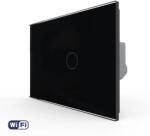 LIVOLO Intrerupator Simplu Wi-Fi cu Touch LIVOLO din Sticla, Standard Italian - Serie Noua - culoare negru