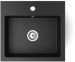  Gránit mosogatótálca - NERO Uno - matt fekete (NU452-410CM-0)