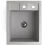  Gránit mosogató - NERO Parma - szürke (GMS400-500-0)