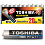 9518 TOSHIBA HIGH POWER LR03 AAA 1, 5V alkáli elem CSOMAG 20db (TOSBAT0160)