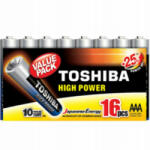 Toshiba HIGH POWER LR03 AAA 1, 5V alkáli elem CSOMAG 16db (TOSBAT0810)