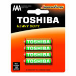9518 TOSHIBA HEAVY DUTY R03 AAA 1, 5 V cink-szén elemek buborékfóliában 4 db (TOSBAT0305)