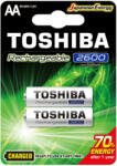 9518 Újratölthető akkumulátorok TOSHIBA HASZNÁLATRA KÉSZ AA 1, 2V 2600MAH buborékfólia 2 db (TOSBAT0425)
