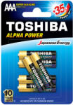 9518 TOSHIBA ALPHA POWER LR03 AAA 1, 5 V alkáli elemek buborékcsomagolás 6 darab (TOSBAT0025)