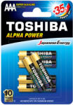 Toshiba ALPHA POWER LR03 AAA 1, 5 V alkáli elemek buborékcsomagolás 6 darab (TOSBAT0025)