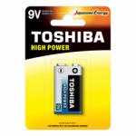 9518 TOSHIBA HIGH POWER 6LF22G 1, 5V alkáli elemek buborékfólia 1 db (TOSBAT0135)