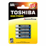 Toshiba HIGH POWER LR03 AAA 1, 5 V alkáli elemek buborékcsomagolás 4 darab (TOSBAT0110)