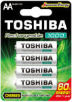 9518 Újratölthető akkumulátorok TOSHIBA HASZNÁLATRA KÉSZ AA 1, 2V 1000MAH buborékfólia 4 db (TOSBAT0405)