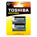 9518 TOSHIBA HIGH POWER LR14 1, 5 V alkáli elemek 2 db-os buborékcsomagolás (TOSBAT0125)