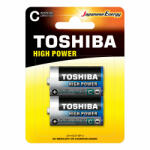 Toshiba HIGH POWER LR14 1, 5 V alkáli elemek 2 db-os buborékcsomagolás (TOSBAT0125)